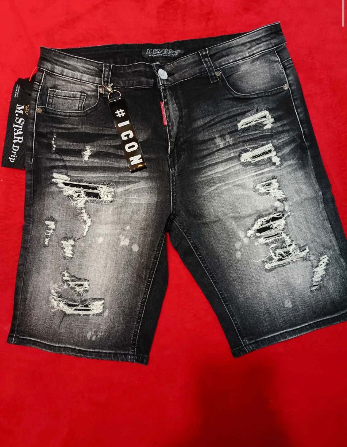 Short Mstar Icon Jeans Negro