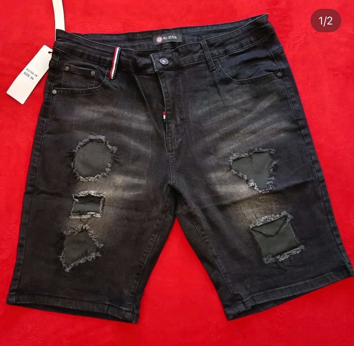 Short MJ Denim Jeans Negro